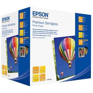 Фотобумага Epson, полуглянцевая, A6 (10x15), 250 г м?, 500 л, Premium Series (C1 1376190 фото