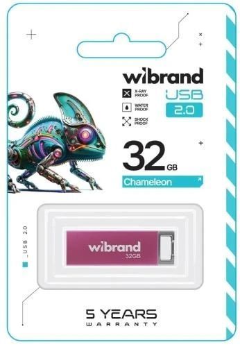 Флеш накопичувач USB 32Gb Wibrand Chameleon, Pink, USB 2.0 (WI2.0/CH32U6P) 8602140 фото