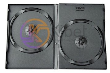 Box DVD CD (13.5 мм х 19 мм) на 2 диска, 14 mm, Black, 100 шт 3770190 фото