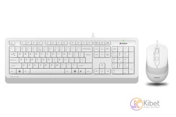 Комплект A4Tech Fstyler Sleek Multimedia Comfort F1010, White, клавиатура+мышь, 5281470 фото