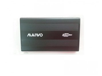 Кишеня зовнішня 2.5" Maiwo K2501A, Black, USB 2.0, 1xSATA HDD/SSD, живлення по USB (K2501A-U2S) 3558540 фото