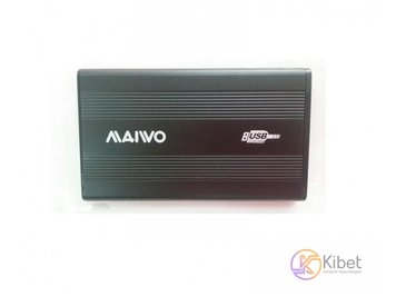 Кишеня зовнішня 2.5' Maiwo K2501A, Black, USB 2.0, 1xSATA HDD/SSD, живлення по USB, алюмінієвий корпус (K2501A-U2S) 3558540 фото