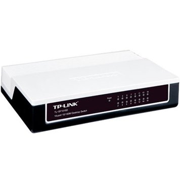 Комутатор TP-LINK TL-SF1016D, Black, 16-портовий, 10/100 Мбіт/с, некерований, пластиковий корпус 3203670 фото