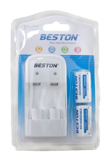 Зарядное устр-во Beston BST-CD643 + 2 x CR123A, White (AAB1885) 8583660 фото