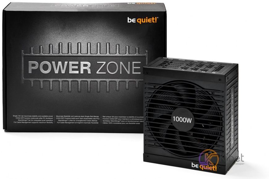 Блок питания be quiet! Power Zone 1000W (BN213) 135mm, ATX, 20+4, 4+4, 1x8pin, 6 5746050 фото