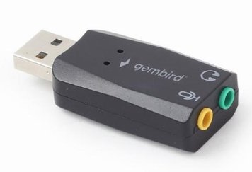 Звукова карта USB 2.0, 5.1, Gembird, Black, Box (SC-USB2.0-01) 6542490 фото