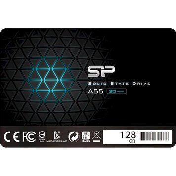 Твердотельный накопитель SSD 128Gb, Silicon Power Ace A55, SATA3, 2.5" (SP128GBSS3A55S25) 8935200 фото