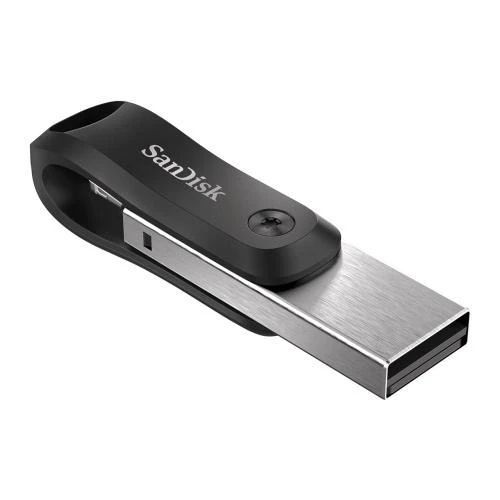 Флеш накопитель USB 128Gb SanDisk iXpand Go, Black/Silver, Lightning / USB 3.0 (SDIX60N-128G-GN6NE) 6693090 фото