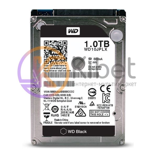 Жесткий диск 2.5' 1Tb Western Digital Black, SATA3, 32Mb, 7200 rpm (WD10JPLX) 4501530 фото