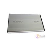 Кишеня зовнішня 2.5' Maiwo K2501A, Silver, USB 2.0, 1xSATA HDD/SSD, живлення по USB, алюмінієвий корпус (K2501A-U2S) 3558510 фото