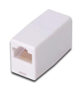 Розетка з’єднувальна для RJ45 (мама  мама), White, Digitus (AT-A8/8) 5710770 фото