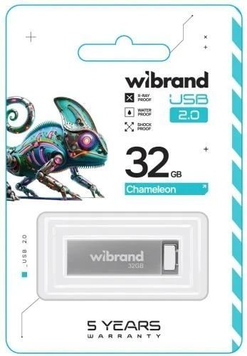 Флеш накопичувач USB 32Gb Wibrand Chameleon, Silver, USB 2.0 (WI2.0/CH32U6S) 8602200 фото