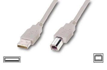 Кабель USB 2.0 AM - USB BM, 1.8 м, White, Atcom (3795) 922170 фото