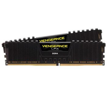 Пам'ять 8Gb x 2 (16Gb Kit) DDR4, 3200 MHz, Corsair Vengeance LPX, Black (CMK16GX4M2B3200C16) 4358910 фото