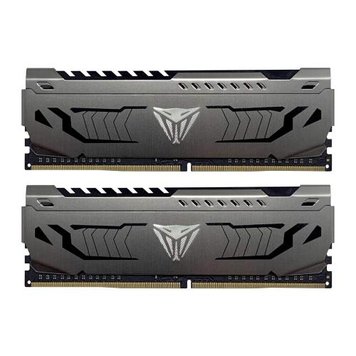 Пам'ять 16Gb x 2 (32Gb Kit) DDR4, 3200 MHz, Patriot Viper Steel, Black (PVS432G320C6K) 5237400 фото