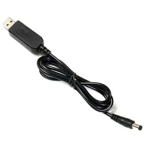 Кабель питания USB 5V - DC 12V (5.5x2.1 мм), Black, 1 м 8649090 фото