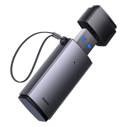 Кардридер USB Baseus Lite, Grey, USB 3.0 (WKQX060013) 9903840 фото