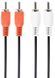 Кабель-перехідник звуковий, 2xRCA (M) - 2xRCA (M), 1.8 м, Black, Cablexpert (CCA-2R2R-6) 6553860 фото 1