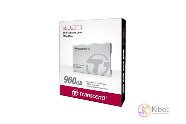 Твердотільний накопичувач 240Gb, Transcend SSD220, SATA3, 2.5', TLC, 500/330 MB/s (TS240GSSD220S) 4276380 фото