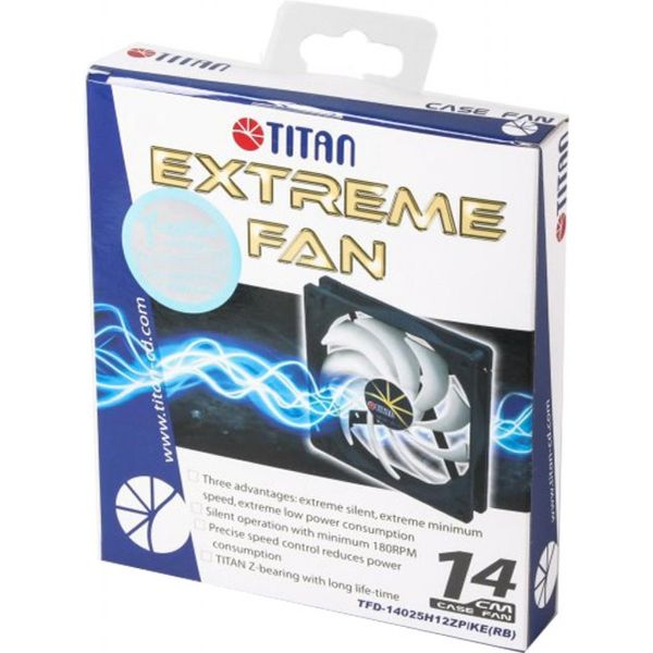 Вентилятор 140 mm Titan TFD-14025 H 12 ZP/KE (RB) Extrem Fan PWM 140x140x25мм 6149250 фото