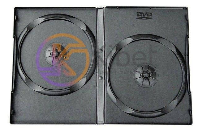 Box DVD CD (13.5 мм х 19 мм) на 2 диска, 9 mm, Black, 100 шт 3552960 фото