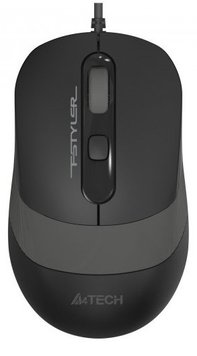 Мышь A4Tech Fstyler FM10S 1600dpi Black+Grey, USB, бесшумная 6040890 фото
