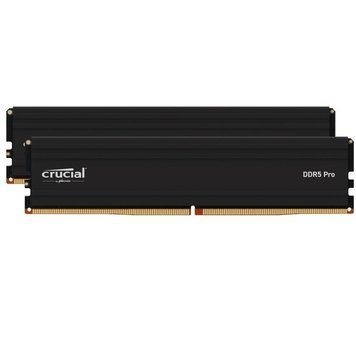 Память 64Gb x 2 (128Gb Kit) DDR5, 5600 MHz, Crucial Pro, Black (CP2K64G56C46U5) 9508200 фото