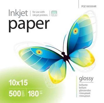 Фотопапір PrintPro, глянсовий, A6 (10x15), 180 г/м&sup2;, 500 арк (PGE1805004R) 2182200 фото