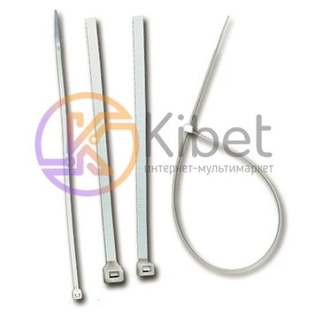 Стяжки для кабеля, 200 мм х 2,5 мм, 100 шт, White 295350 фото