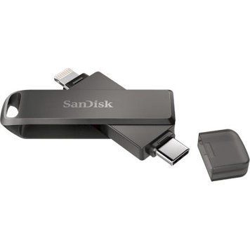 Флеш накопичувач USB 64Gb SanDisk iXpand Luxe, Grey, Lightning / Type-C 3.1 (SDIX70N-064G-GN6NN) 6693150 фото