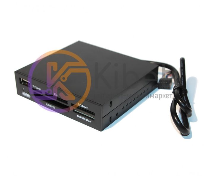 Card Reader 3.5' внутренний All in 1 + USB 2.0 port, LogicFox LF-X06D-B черный п 4702560 фото