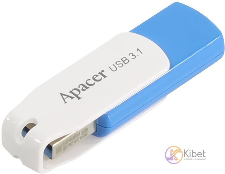 USB 3.1 Флеш накопитель 16Gb Apacer AH357, White Blue (AP16GAH357U-1) 4721250 фото