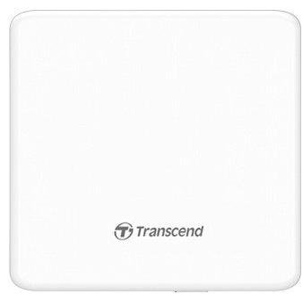 Зовнішній оптичний привід Transcend, White, DVD+/-RW, Ultra Slim, USB 2.0 (TS8XDVDS-W) 7373550 фото