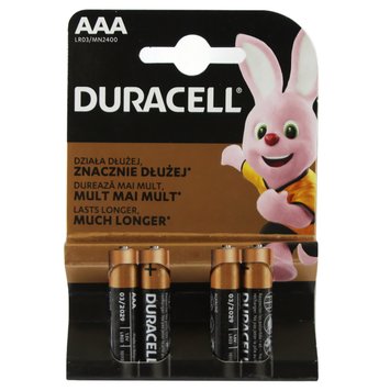 Батарейка AAA (LR03), щелочная, Duracell Duralock Basic, 4 шт, 1.5V, (MN2400 4BL) 5663880 фото