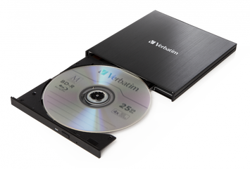 Зовнішній оптичний привід Verbatim 4K UltraHD, BD-RE, USB3.2 Type-C, Black (43888) 6693240 фото