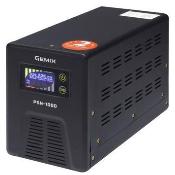 Джерело безперебійного живлення Gemix PSN-1000 Black, 1000 ВА, 600 Вт (PSN1000VA) 6581310 фото