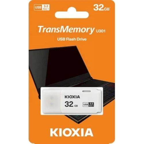 Флеш накопичувач USB 32Gb Kioxia TransMemory U301, White, USB 3.2 Gen 1 (LU301W032GG4) 9257520 фото