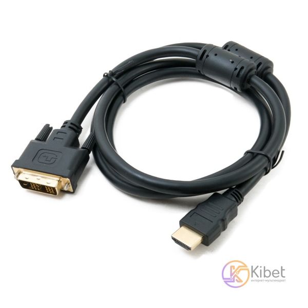 Кабель HDMI - DVI 1.5 м Extradigital Black, позолочені конектори (KBH1684) 4779270 фото