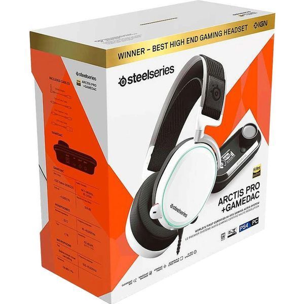 Наушники SteelSeries Arctis Pro + GameDAC, White/Black (61454) 9177300 фото