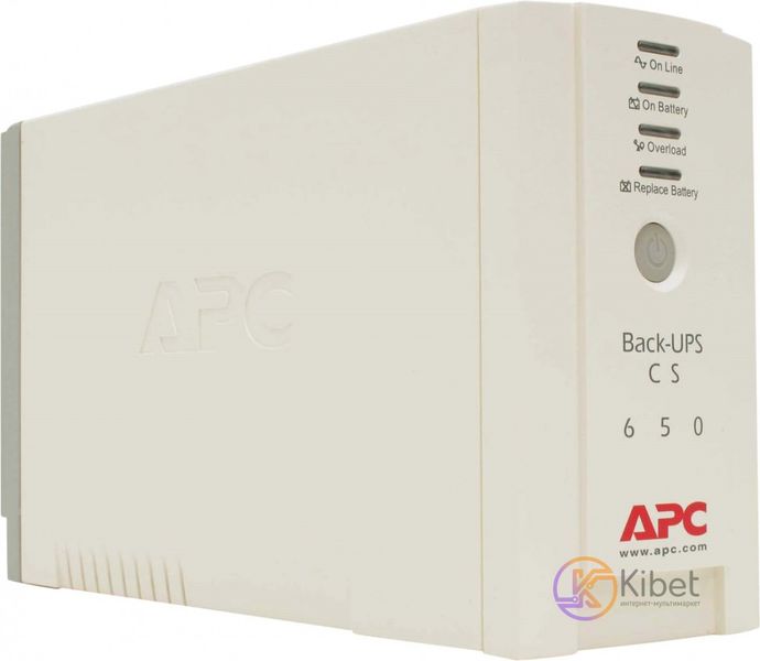 Джерело безперебійного живлення APC Back-UPS 650, White, 650ВА / 400 Вт, 4xC13, захист від імпульсних перешкод, 284x165x91 мм, 6 кг, змінна батарея RBC17 (BK650EI) 4105980 фото