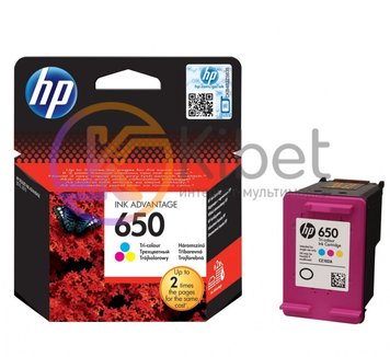 Картридж HP №650 (CZ102AE), Color, DeskJet 1015/1515/2515/2545/2645/3515/3545/4515/4645, 200 стор 3189540 фото
