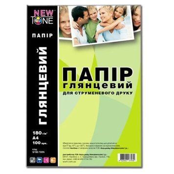 Фотопапір NewTone, глянсовий, A4, 180 г/м&sup2;, 100 арк (G180.100N) 1472550 фото