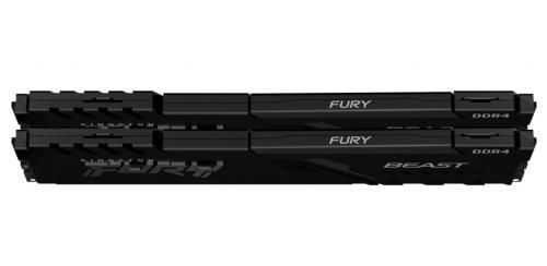 Память 32Gb x 2 (64Gb Kit) DDR4, 3600 MHz, Kingston Fury Beast RGB, Black (KF436C18BBAK2/64) 6854460 фото