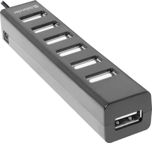 Хаб USB Defender Quadro Swift, Black (83203) 6162090 фото