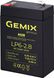 Батарея для ИБП 6В 2.8Ач Gemix LP6-2.8, AGM, 67х35х100 мм 8221620 фото 1