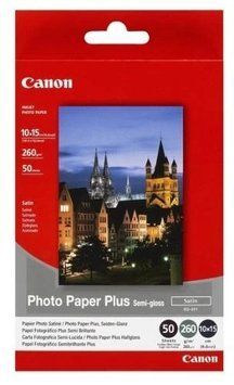 Фотопапір Canon, напівглянцевий, A6 (10x15), 260 г/м&sup2;, 50 арк (SG-201 / 1686B015) 6175860 фото