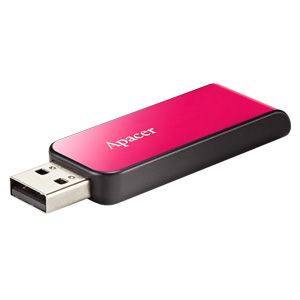 Флеш накопитель USB 32Gb Apacer AH334, Pink/Black, USB 2.0 (AP32GAH334P-1) 4545030 фото