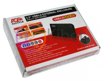 Карман внешний 2,5' Agestar 3UB 2A12 Black SATA USB3.0 3994500 фото