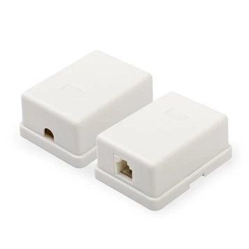 Розетка RJ45 (сетевая), 1-портовая UTP, белая, 5E категория, Atcom (15253) 8323350 фото