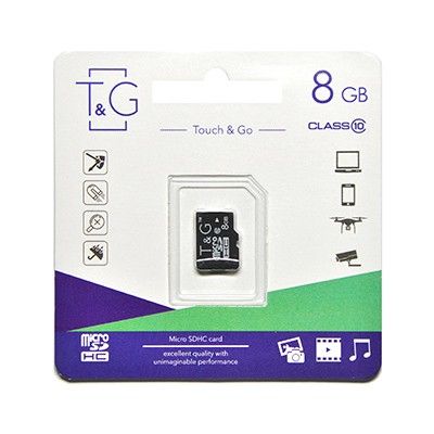 Карта памяти microSDHC, 8Gb, Class10, T G, без адаптера (TG-8GBSDCL10-00) 4564650 фото